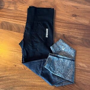 GYMSHARK Black to gray Ombré Leggings Small